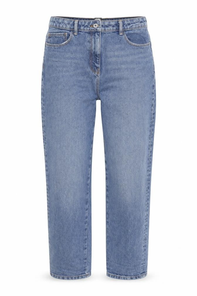Front view of Collusion Women's Blue Straight Jeans, size 32