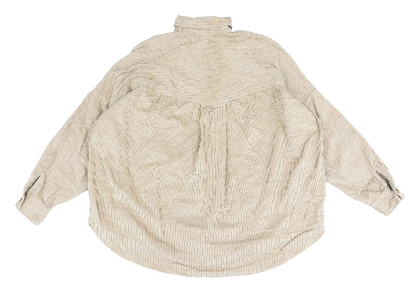 Stradivarius Women's Beige Corduroy Shirt M