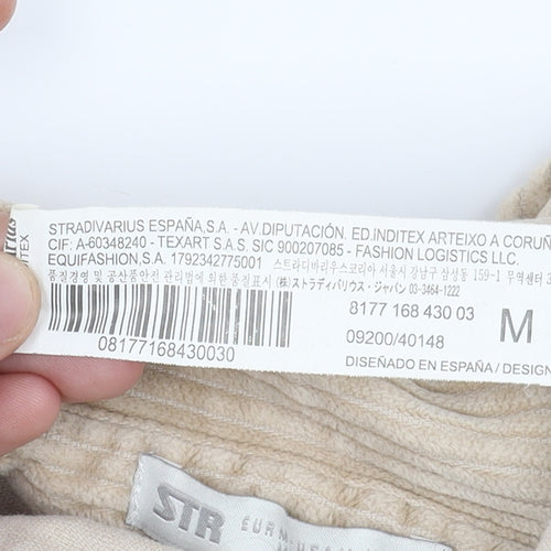 Stradivarius Women's Beige Corduroy Shirt M