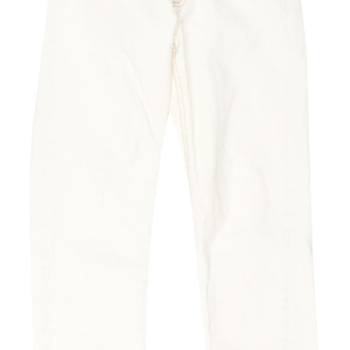 Denim Co. Women's Ivory Straight Jeans Size 6