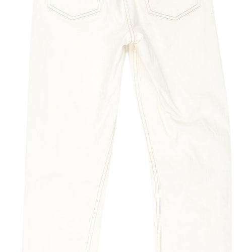 Denim Co. Women's Ivory Straight Jeans Size 6