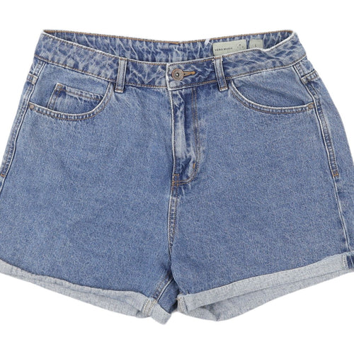 Vero Moda Women's Blue Denim Mom Shorts, Size L