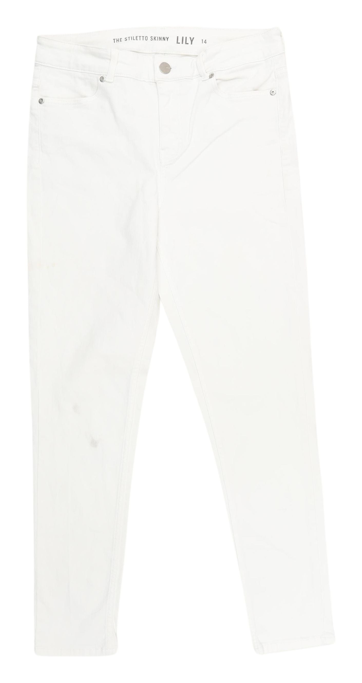 Oasis Women's White Skinny Jeans Size 14 Slim Fit