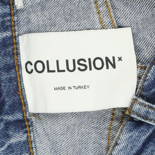Collusion Blue Straight Jeans Unisex Size 28 Regular Fit