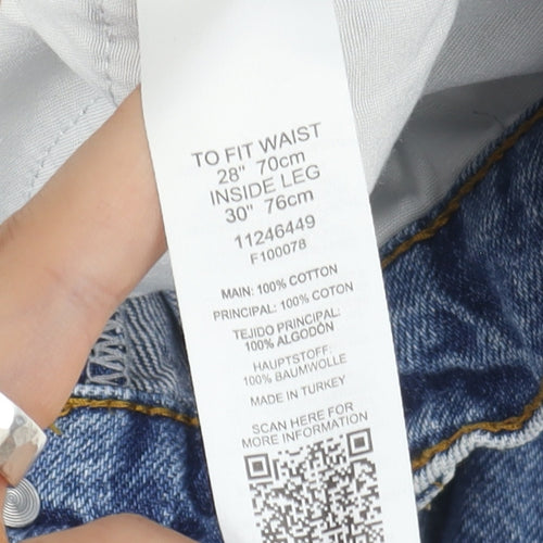 Collusion Blue Straight Jeans Unisex Size 28 Regular Fit