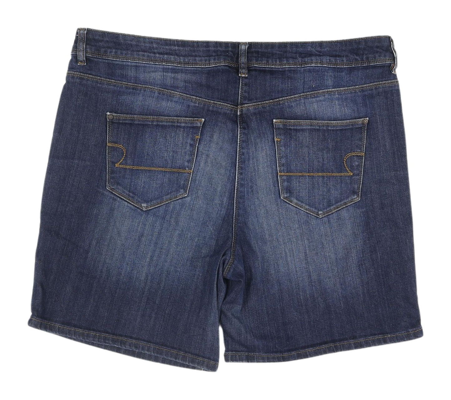 Tu Women's Blue Denim Chino Shorts Size 18