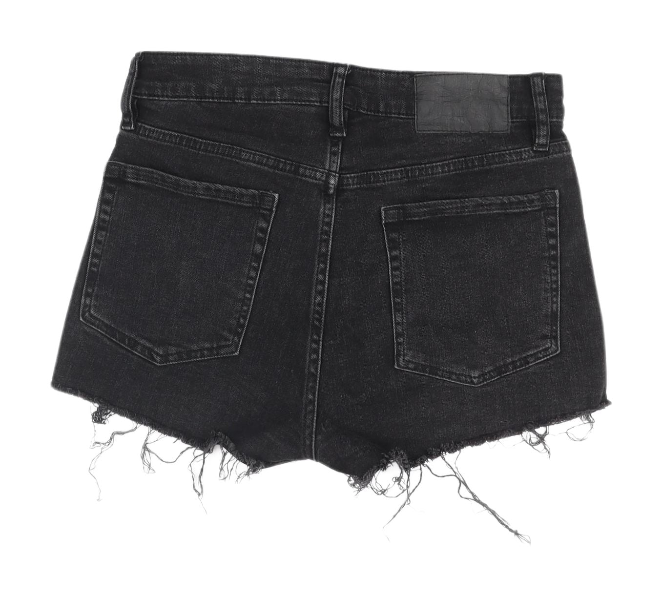 H&M Women's Black High-Rise Cut-Off Denim Shorts – Preworn