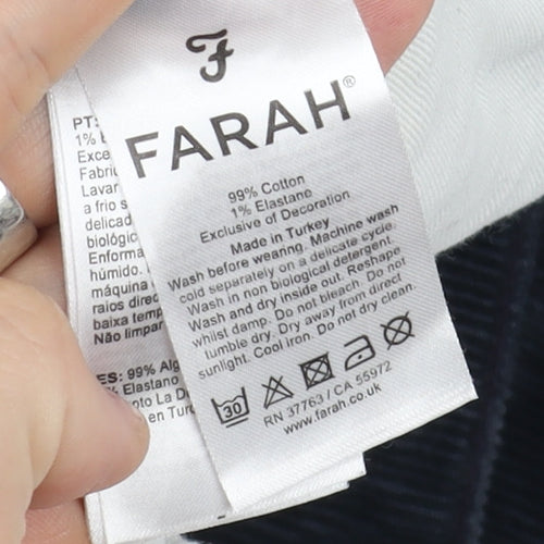 Farah Men's Black Corduroy Trousers, Size M, New