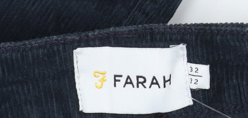 Farah Men's Black Corduroy Trousers, Size M, New