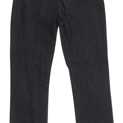 M Collection Women's Black Straight-Leg Jeans Size 12
