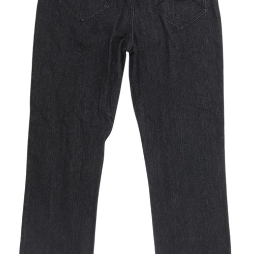 M Collection Women's Black Straight-Leg Jeans Size 12