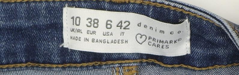 Primark Women's Blue Straight Jeans Size 10