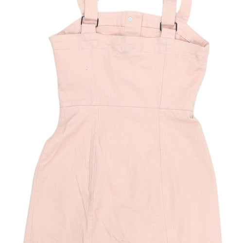 H&M Pink Pinafore Dress, Size 6, Women's Casual Style