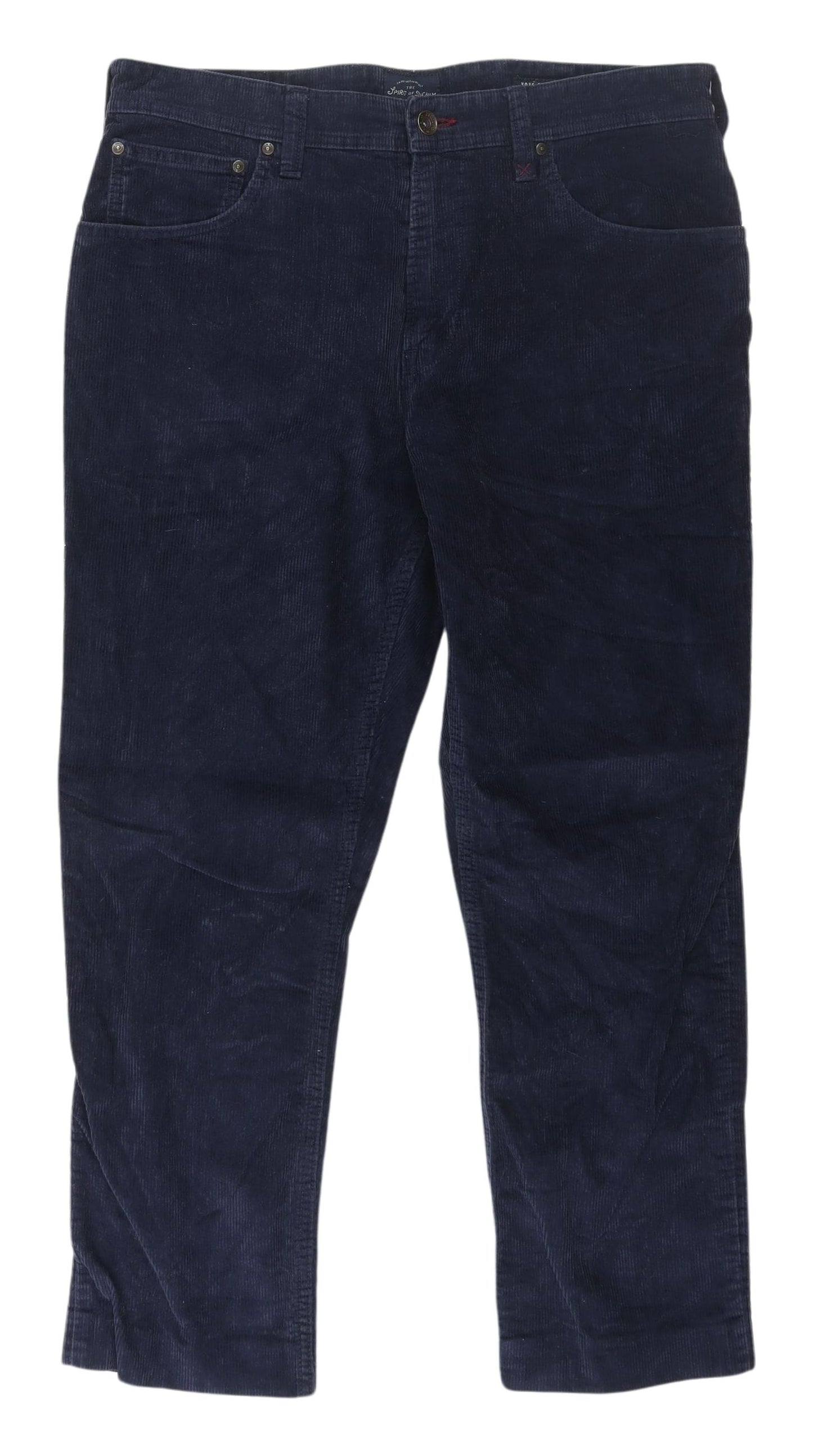 White Stuff Men's Blue Corduroy Cargo Trousers
