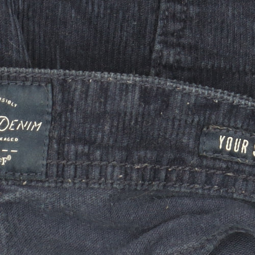 White Stuff Men's Blue Corduroy Cargo Trousers