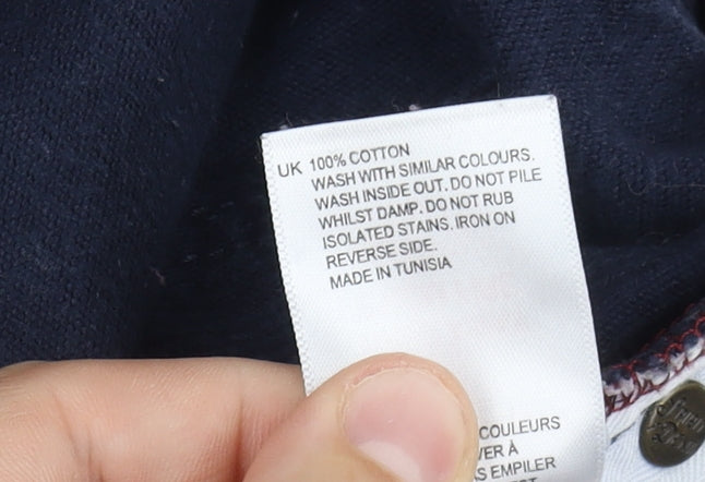 White Stuff Men's Blue Corduroy Cargo Trousers