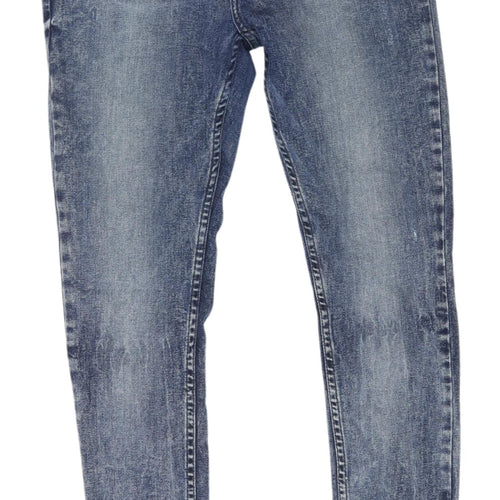 Topshop Women's Blue Skinny Jeans, Size 32
