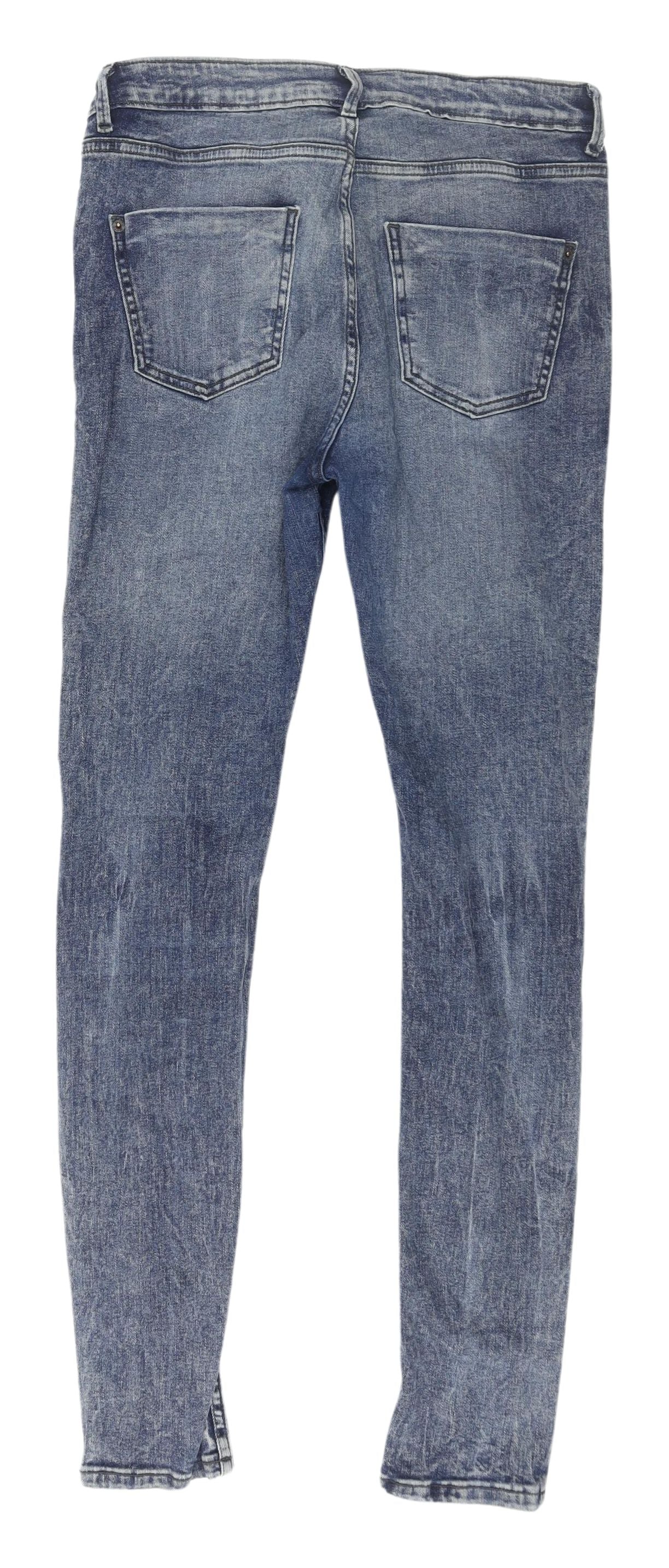Topshop Women's Blue Skinny Jeans, Size 32