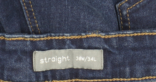 Nutmeg Men's Blue Straight Jeans 38/34 Denim