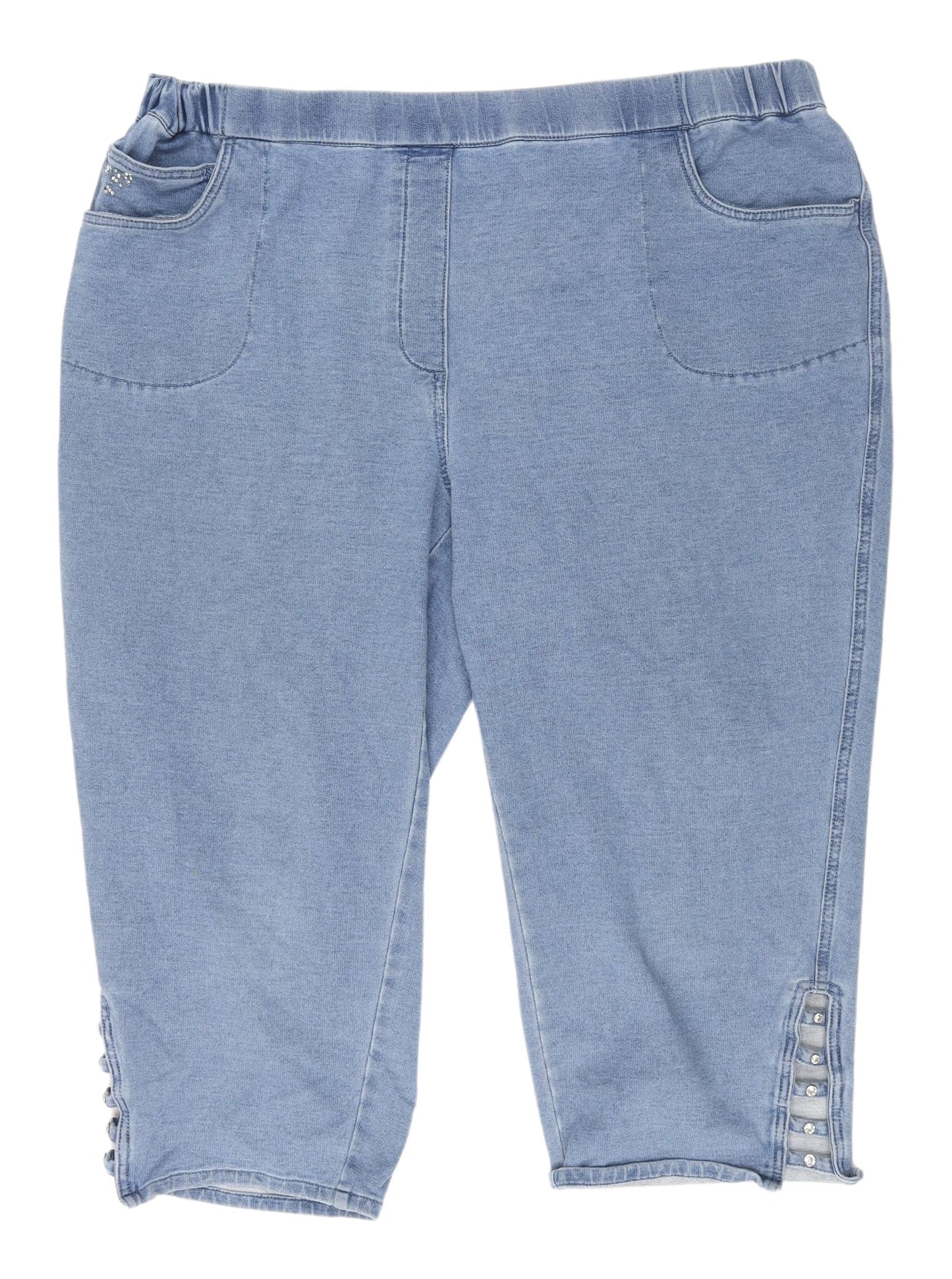 Quacker Factory Blue Cropped Jeans 2XL Women's Casual