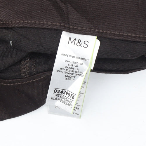 Marks & Spencer Women's Brown Straight Jeans Size 16