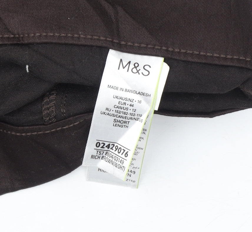 Marks & Spencer Women's Brown Straight Jeans Size 16