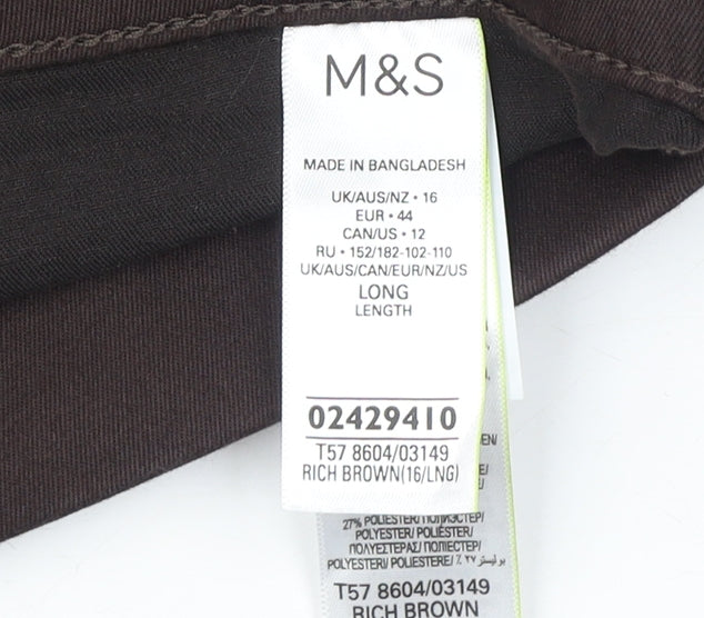 Marks and Spencer Brown Slim Jeggings, Size 16