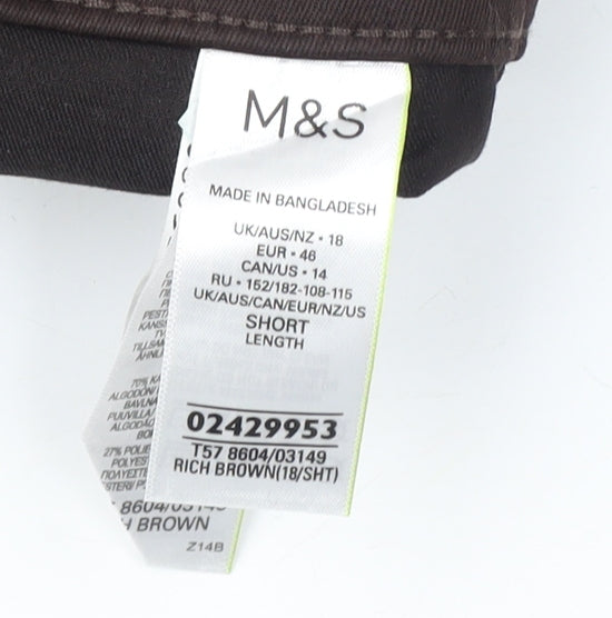 Marks and Spencer Women's Brown Slim Jeggings Size 18