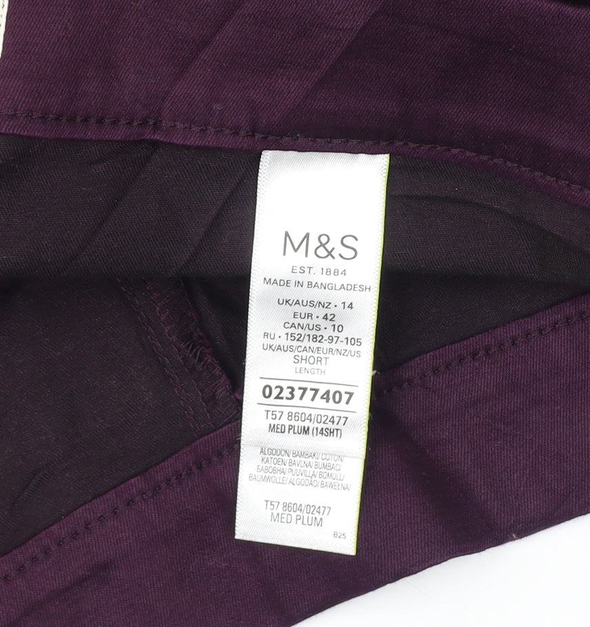 Marks and Spencer Women's Purple Jeggings, Size 14