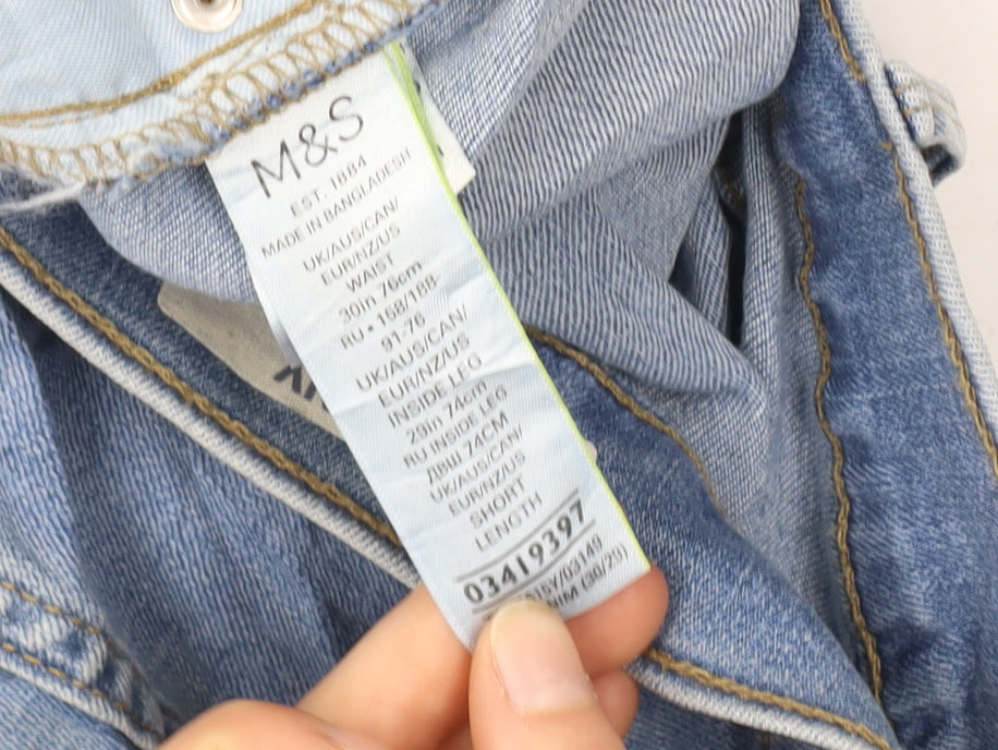 Marks and Spencer Men's Blue Skinny Jeans, 30 Waist