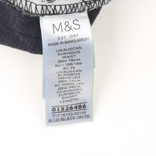 Marks and Spencer Men's Blue Slim Straight Jeans New 30R