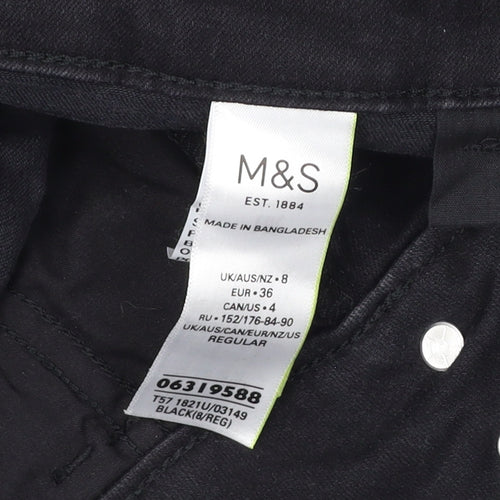 Marks and Spencer Women’s Black Regular Jeans UK 8