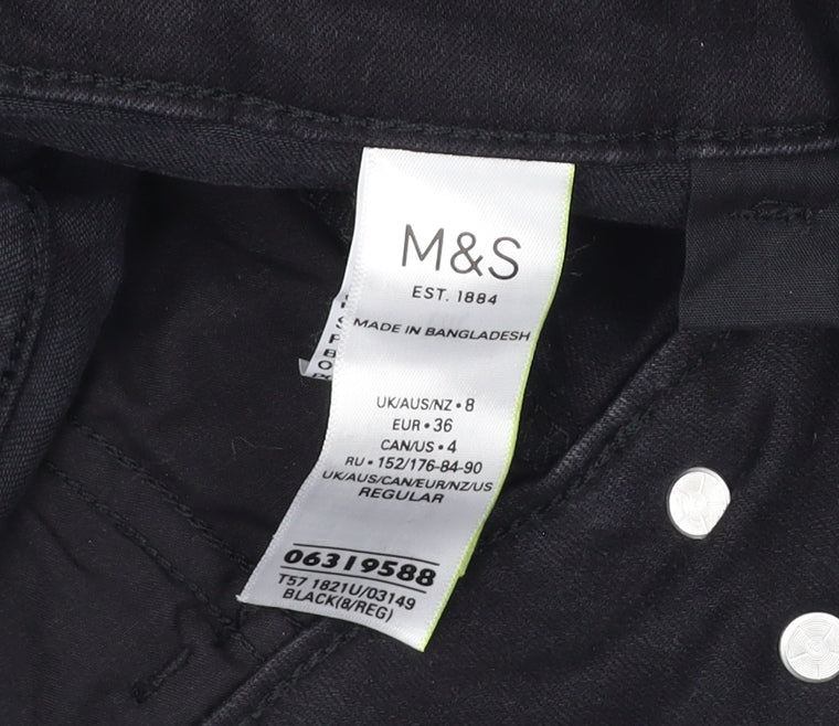 Marks and Spencer Women’s Black Regular Jeans UK 8