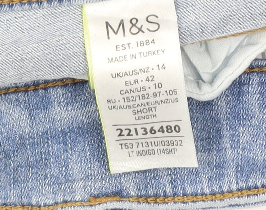 Marks and Spencer Women's Blue Straight Jeans Size 14