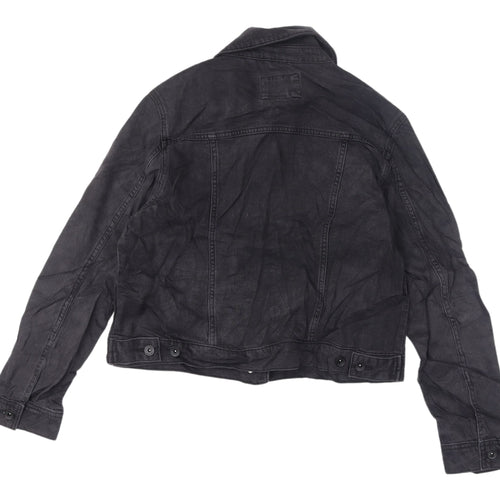 Marks and Spencer Women's Black Denim Jacket, Size 14