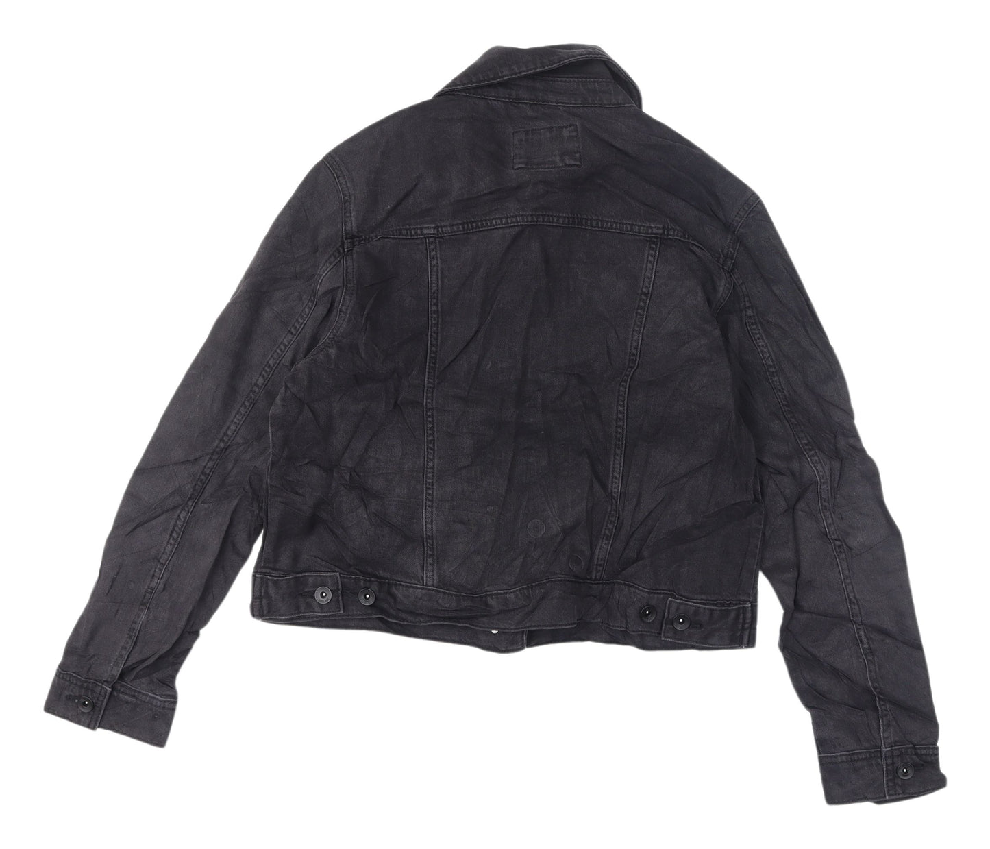 Marks and Spencer Women's Black Denim Jacket, Size 14