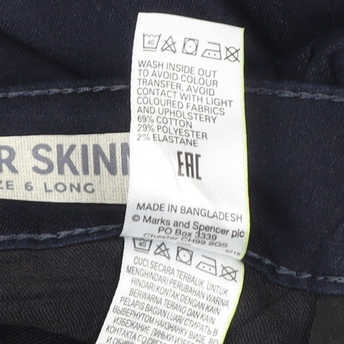 Marks and Spencer Women's Blue Super Skinny Jeans Size 6