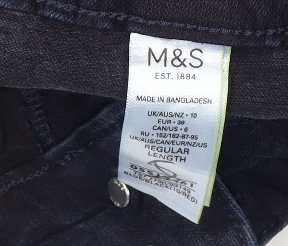 Marks and Spencer Women's Blue Straight Leg Jeans Size 10