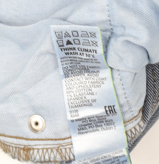 Marks and Spencer Men's Blue Straight Jeans 34