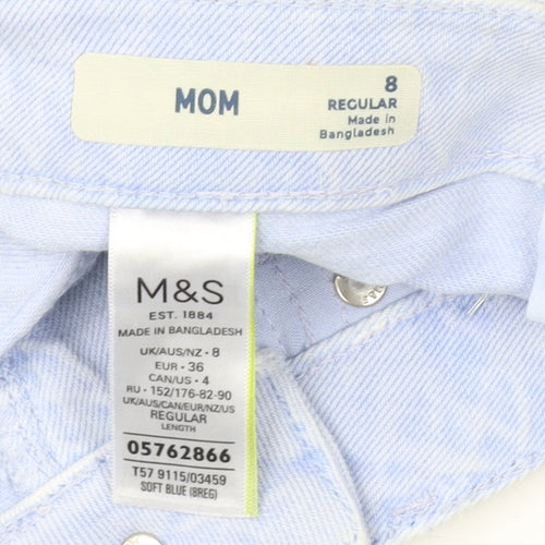 Marks and Spencer Women's Blue Mom Jeans Size 8