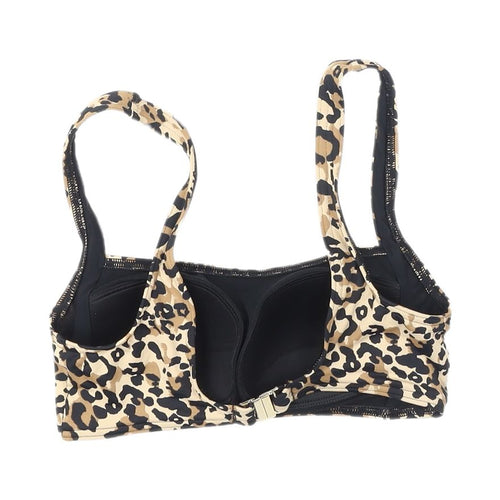 Marks & Spencer Animal Print Bralette Top, Size 8, Beige