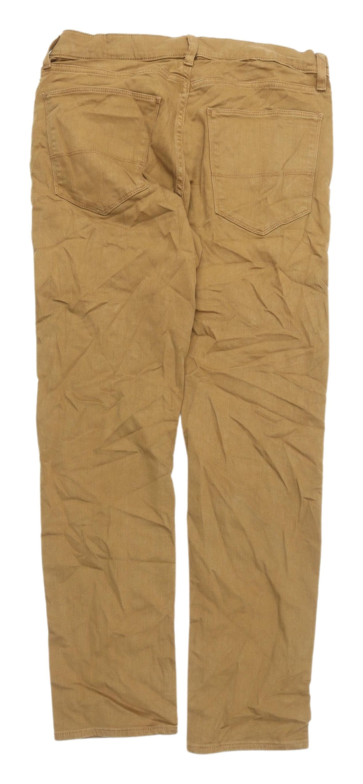 Marks and Spencer Men's Brown Tapered Jeans, Size 32