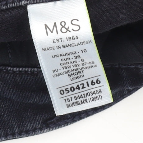 Marks and Spencer Women's Blue Straight Jeans - Size 10