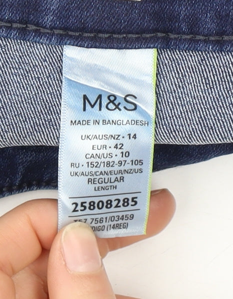 Marks and Spencer Women's Blue Skinny Jeans Size 14