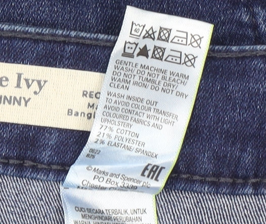 Marks and Spencer Women's Blue Skinny Jeans Size 14