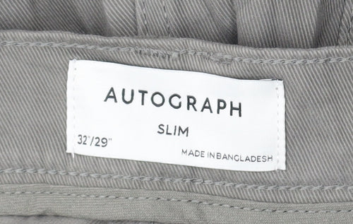 Marks and Spencer Men's Grey Slim Straight Jeans, M