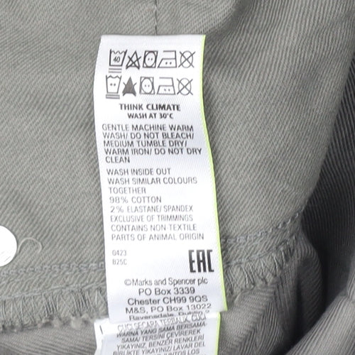 Marks and Spencer Men's Grey Slim Straight Jeans, M