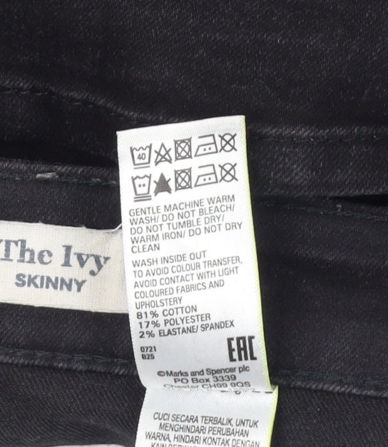 Marks and Spencer Women’s Black Skinny Jeans - Size 12