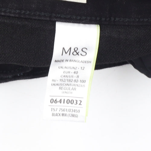 Marks and Spencer Women's Black Straight Jeans Size 12