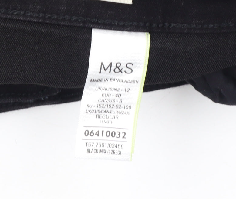 Marks and Spencer Women's Black Straight Jeans Size 12